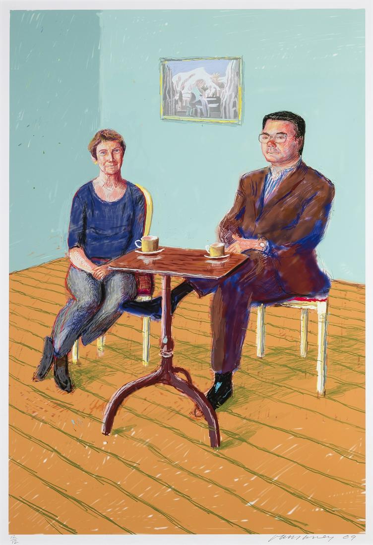 δ David Hockney (b.1937)  Michelle and John Spike (1 of 1)