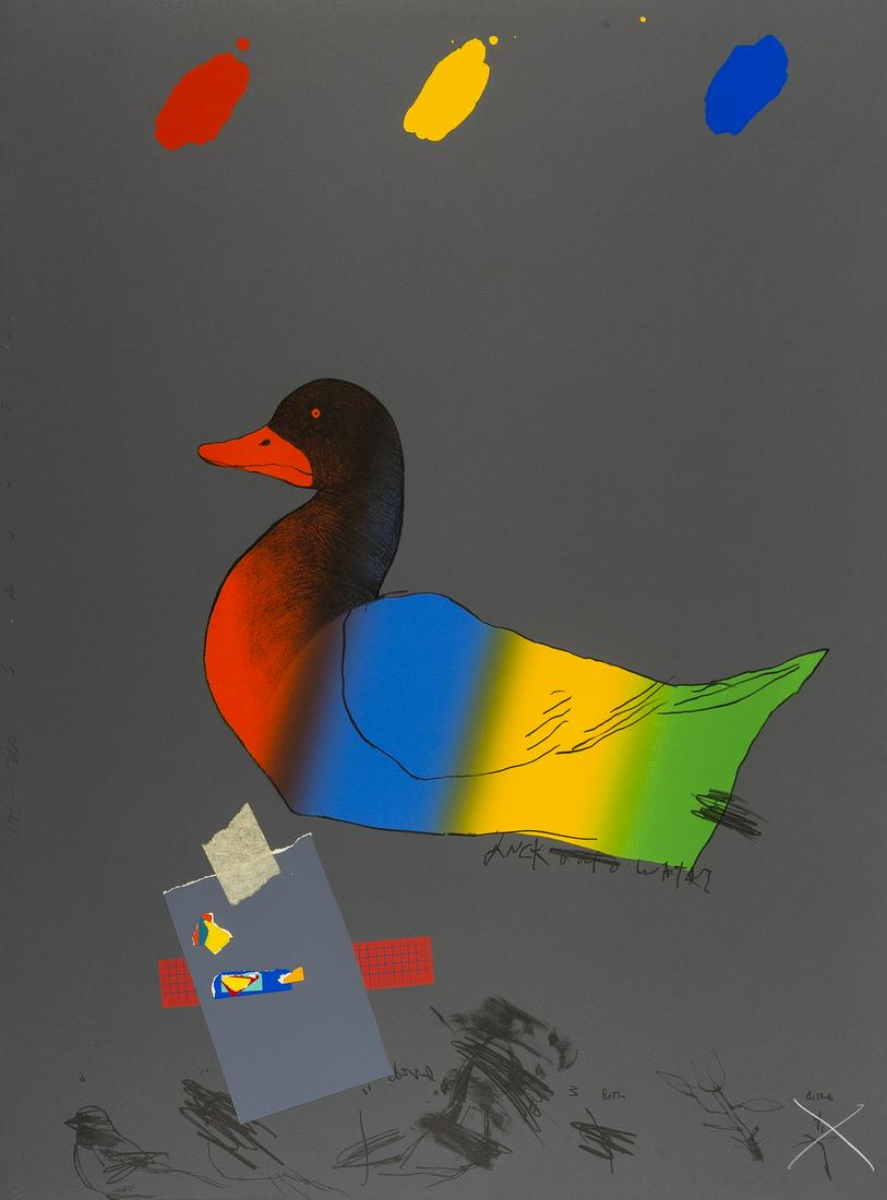 Raymond Saunders (1930-1998)  Duck out of water (from (1 of 1)