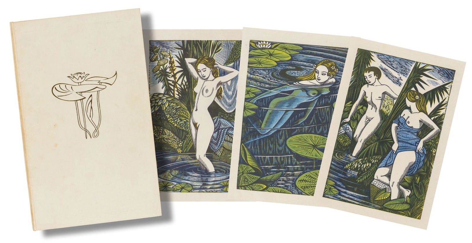 Golden Cockerel Press.- Beaumont (Francis) Salmacis and: Golden Cockerel Press.- Beaumont (Francis) Salmacis and Hermaphroditus, number 379 of 380 copies, colour wood-engraved illustrations by John Buckland Wright, some full-page, with 3 proofs of the wood-