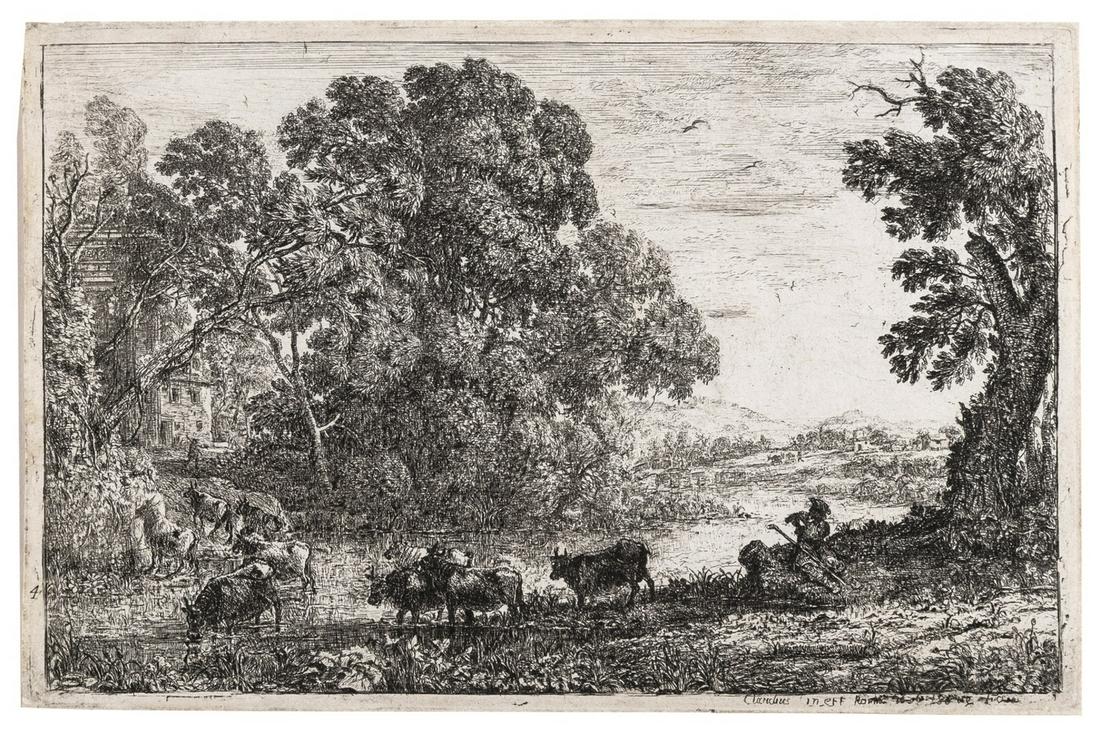 Claude Lorrain (1600-1682)  Le Bouvier (The cowherd); (1 of 2)