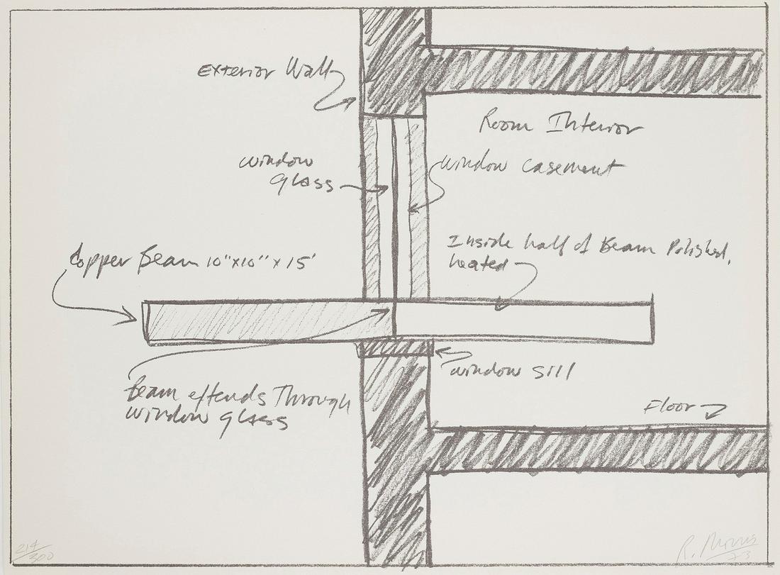 Robert Morris (1931-2018) Untitled: Robert Morris (1931-2018)UntitledLithograph printed in colours, 1973, signed and numbered from the edition of 300 in pencil, on wove paper, printed by Styria Studios, published by Experiments in Art a