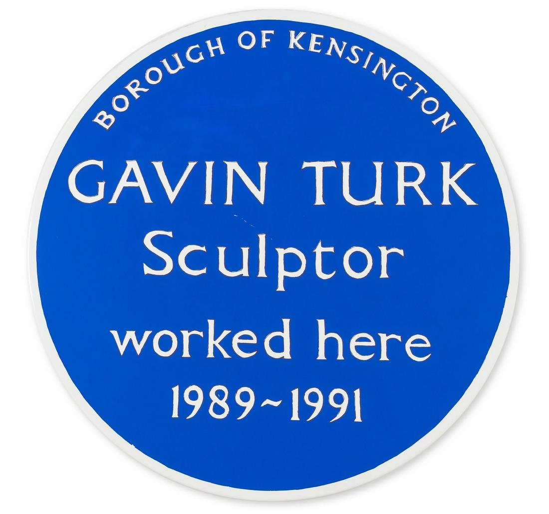 δ Gavin Turk (b. 1967) Relic (Cave): δ Gavin Turk (b. 1967)Relic (Cave)Screenprint in colours on acrylic multiple, 1995, signed, dated and numbered, from the edition of 130 in black ink verso, diameter 520mm (20 1/2in) (multiple)Tru