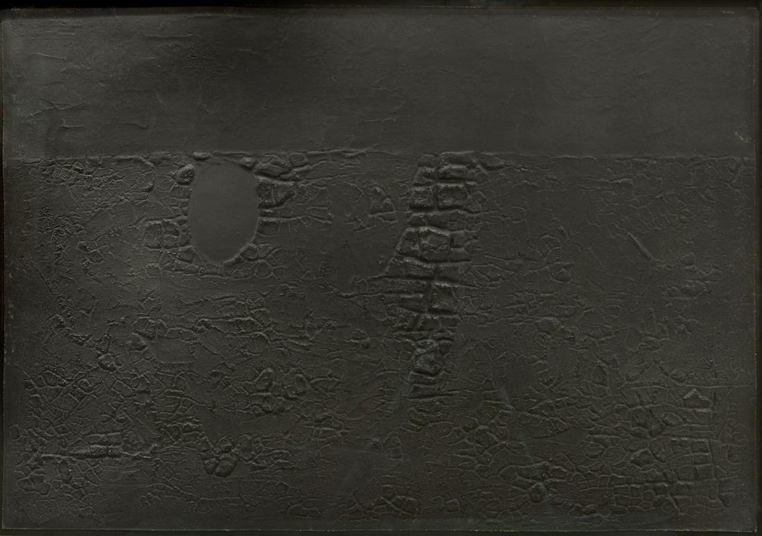 δ Alberto Burri (1915-1995) Cretto B (See: δ Alberto Burri (1915-1995)Cretto B (See Sarteanesi p.72)Etching with aquatint and embossing, 1971, signed in pencil, numbered from the edition of XV, and artist's proof aside from the edition of