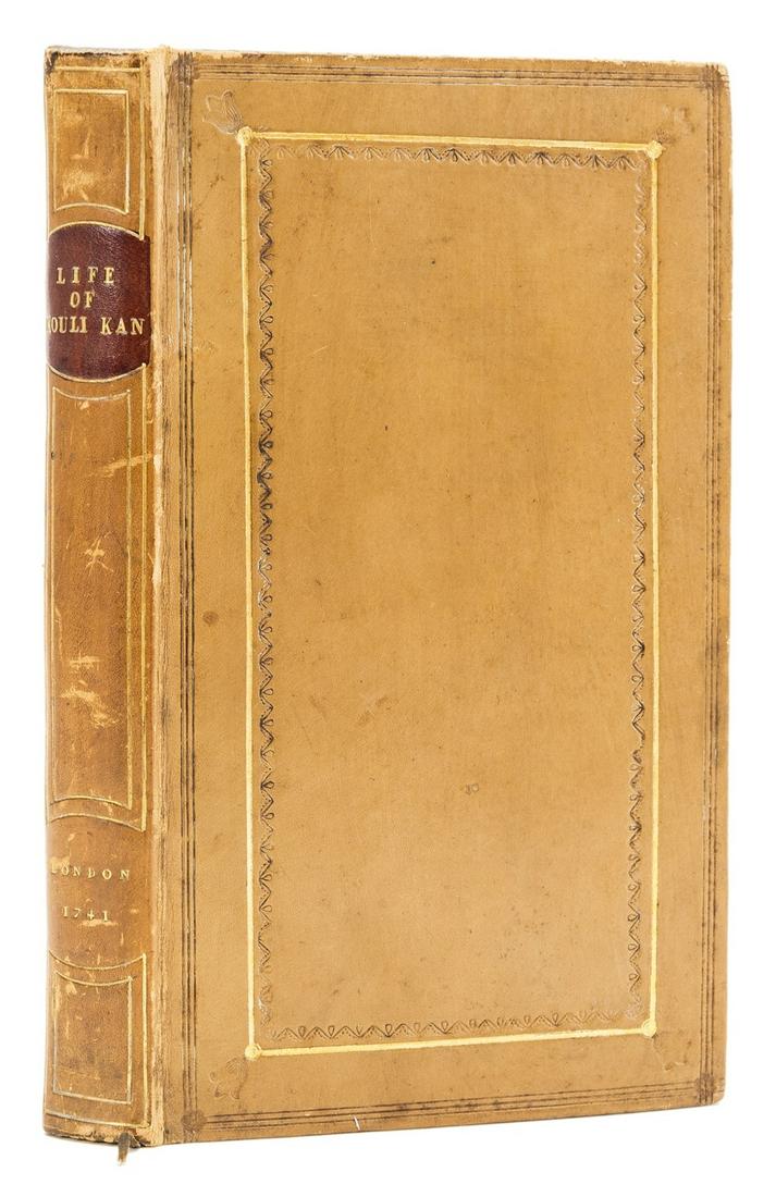 Persia.- Compleat History of Thamas Kouli Kan (The),: Persia.- Compleat History of Thamas Kouli Kan (The), engraved frontispiece, folding map, bookplate of Sir Robert Johnson Eden, Bart., 19th century calf, gilt, red morocco spine label, an attractive co
