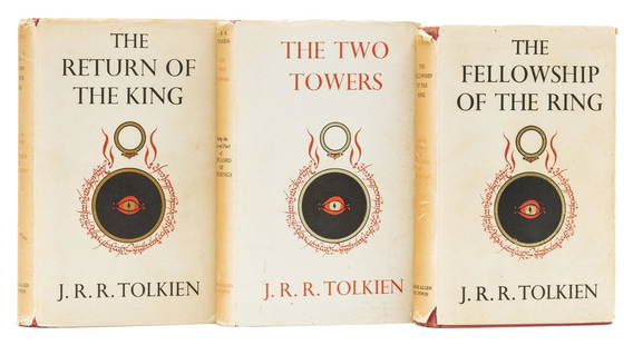 Tolkien (J.R.R.) The Lord of the Rings, 3 vol.,: Tolkien (J.R.R.) The Lord of the Rings, 3 vol., comprising The Fellowship of the Ring, second impresstion, neat ink ownership inscription, 1954; The Two Towers, second impression, 1954; The Return of