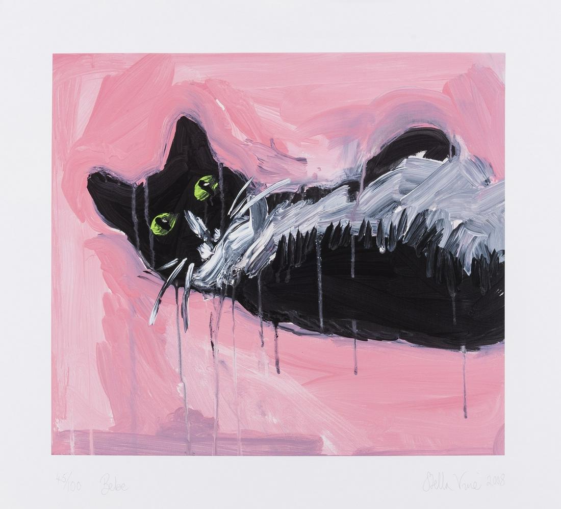 δ Stella Vine (b.1969) Bebe: δ Stella Vine (b.1969)BebeScreenprint in colours, 2008, signed, titled, dated and numbered from the edition of 100 in pencil, on wove paper, with full margins, sheet 520 x 570mm (20 1/2 x 22 3/8i