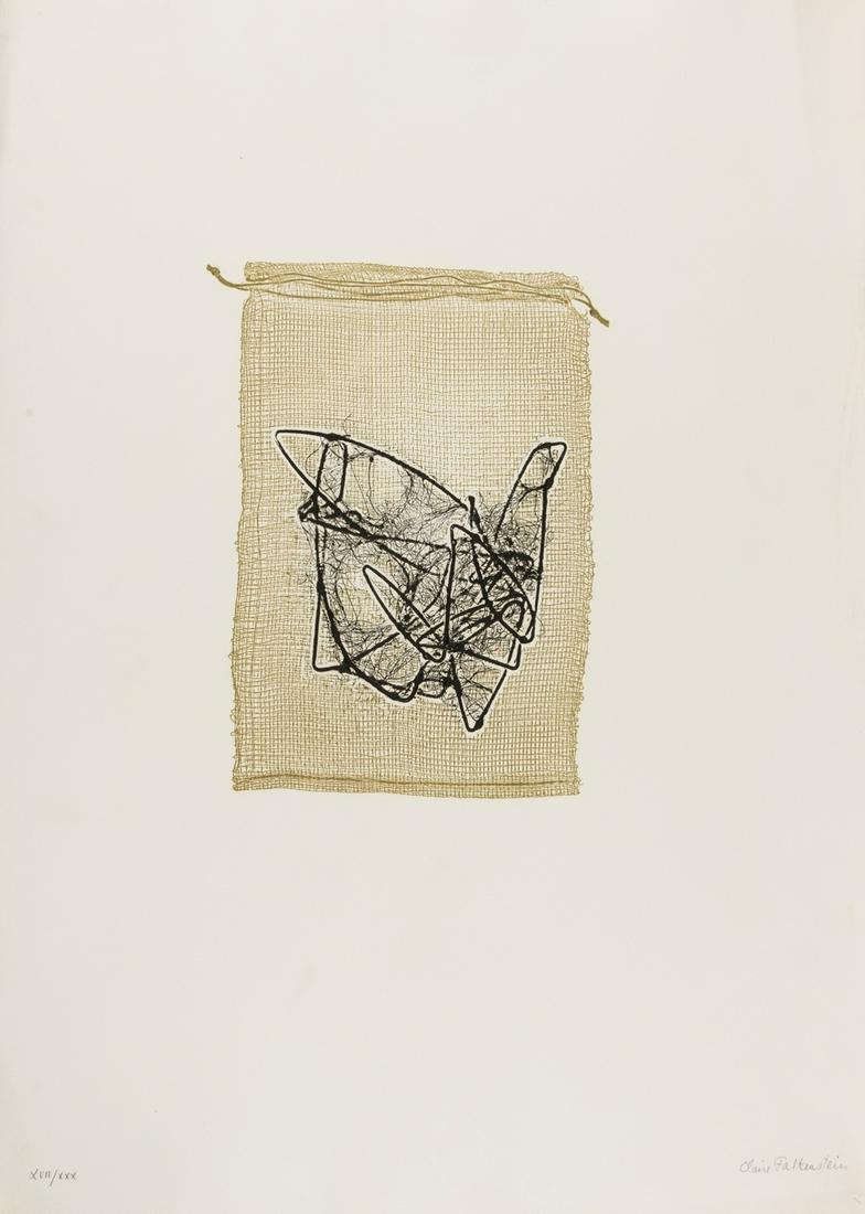 Claire Falkenstein (1909-1997) Struttura Grafica,: Claire Falkenstein (1909-1997) Struttura Grafica, Three Plates Three engravings, with relief, etching and aquatint printed in colours, 1963, each signed in pencil, numbered from the edition of XXX, on