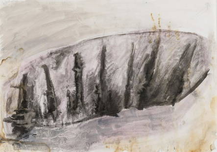 δ Phyllida Barlow (b.1944) Untitled: δ Phyllida Barlow (b.1944)UntitledMixed media on paper, 1996-97, signed and dated in pencil verso, sheet 297 x 420mm., (11 2/3 x 16 1/2in) (unframed)δ This lot is sold subject to Artists Res