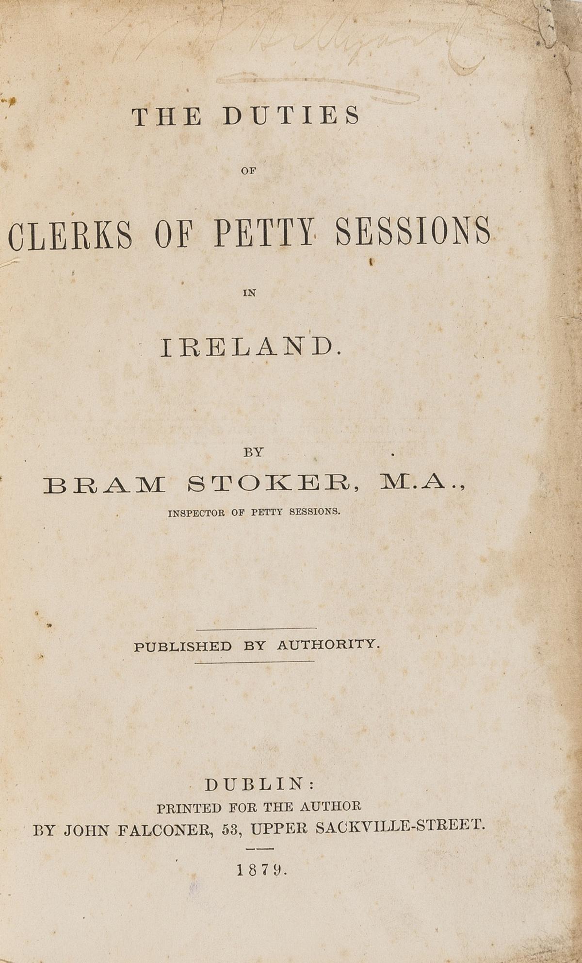 Stoker (Bram) The Duties of Clerks of the Petty (1 of 1)