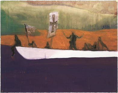 δ Peter Doig (b.1959) Untitled (Canoe): δ Peter Doig (b.1959)Untitled (Canoe)Aquatint printed in colours, 2008, signed and numbered from the edition of 500 in pencil, on wove paper, the full sheet printed to the edges, 590 x 745mm (23