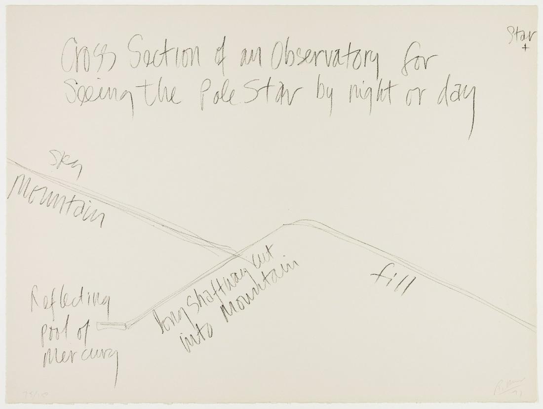 Robert Morris (1931-2018) Observatory: Robert Morris (1931-2018)ObservatoryLithograph, 1971, signed, dated, numbered from the edition of 150 in pencil, on wove paper, from the portfolio Conspiracy: The Artist as Witness, published by David