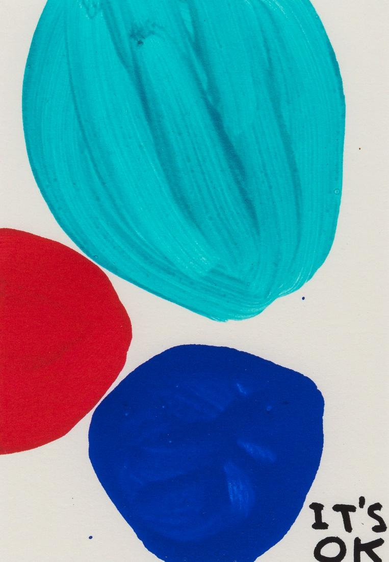 δ David Shrigley (1968) It's ok: δ David Shrigley (1968)It's okScreenprint in colours, 2016, signed in pencil verso, numbered from the edition of 100, printed and published by Jealous Gallery, on wove paper, the full sheet print