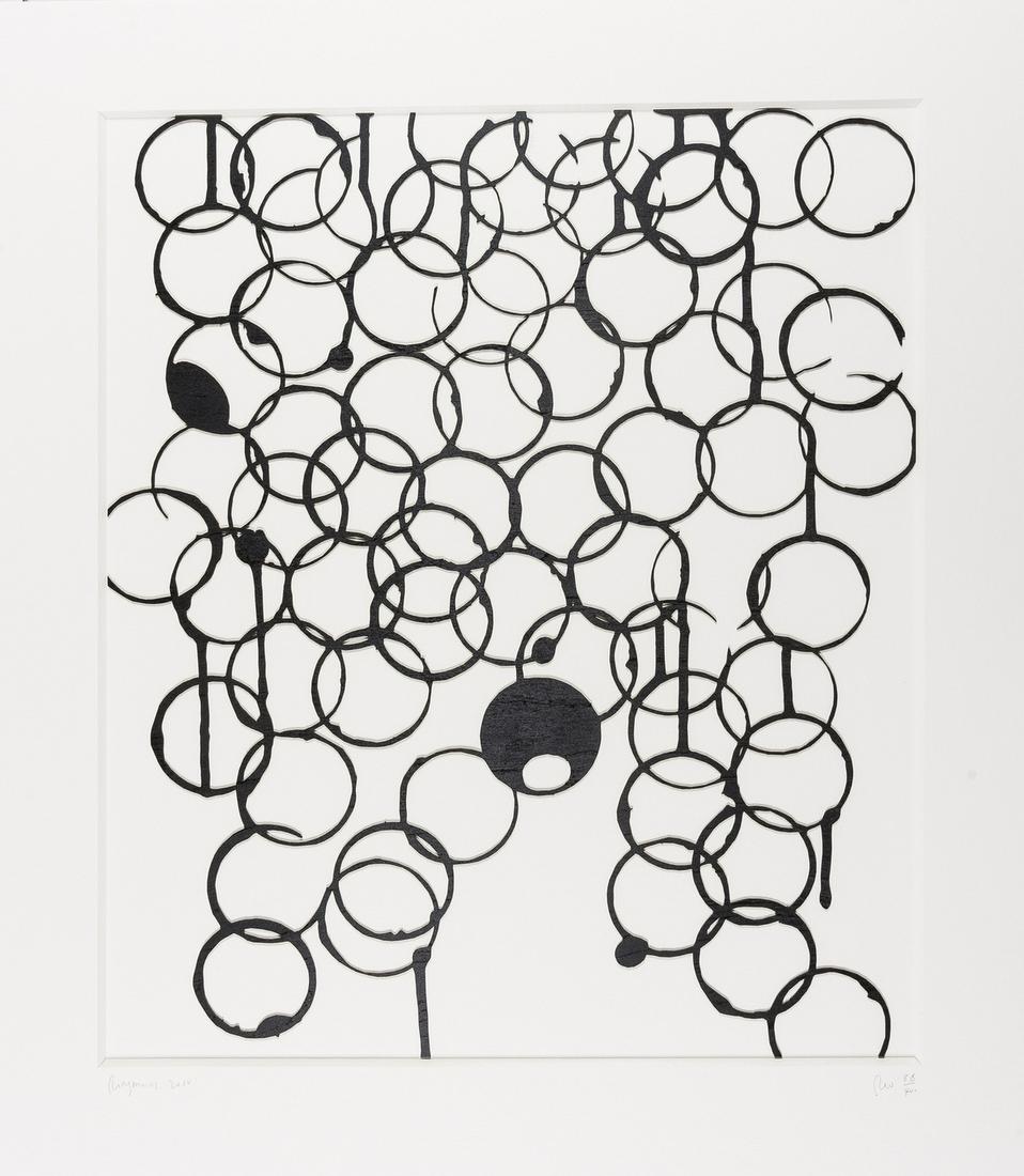 δ Rachel Whiteread (b.1963) Ringmark: δ Rachel Whiteread (b.1963)Ringmark Laser-cut stained plywoodwood mounted on heritage conservation board, 2010, signed and dated on the mount, numbered from the edition of 400, overall size 610 x