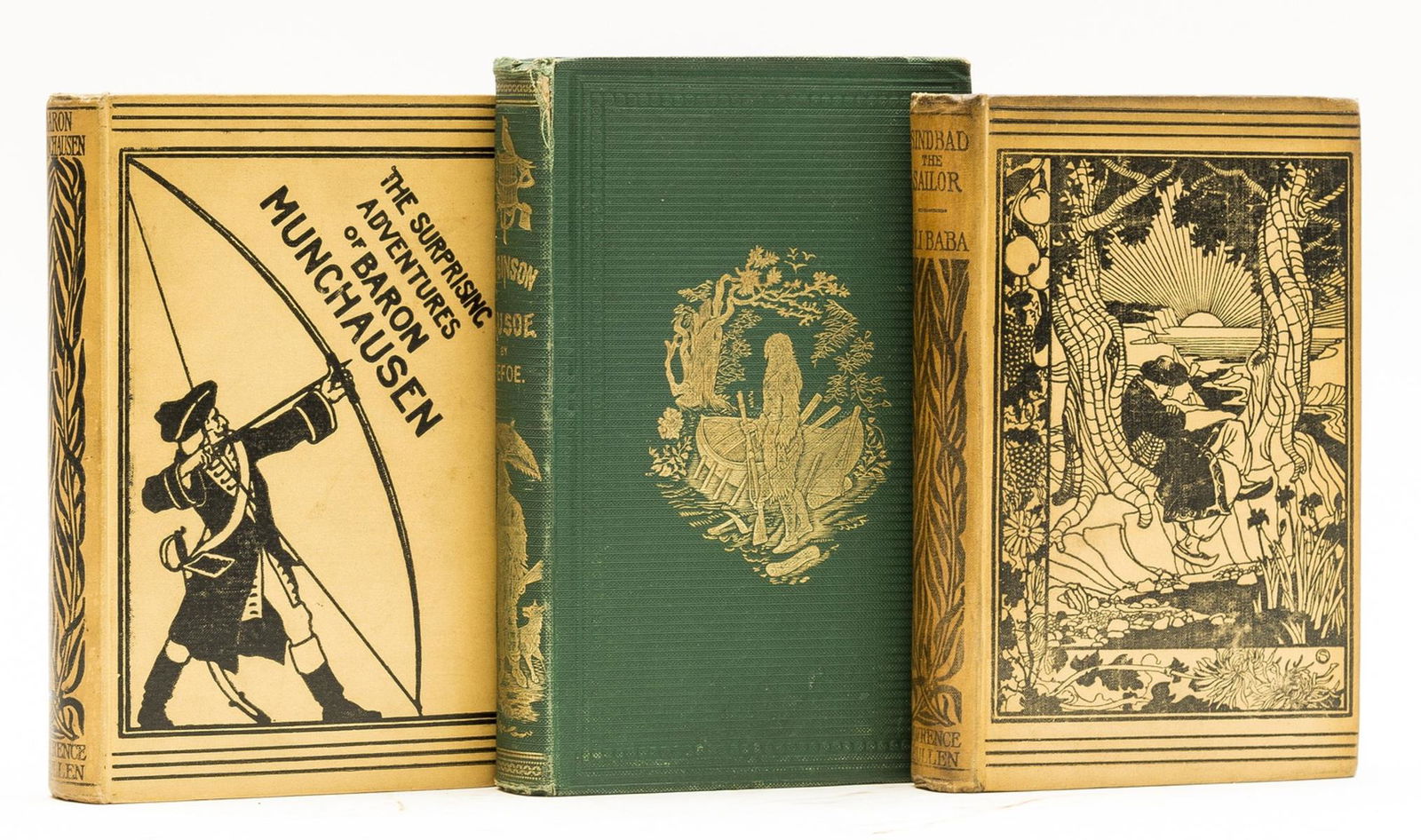 [Raspe (Rudolph Erich)] The Surprising Adventures of: [Raspe (Rudolph Erich)] The Surprising Adventures of Baron Munchausen, frontispiece and illustrations by William Strang and J.B. Clark, previous owner's ink inscription, faint spotting to endpapers, o