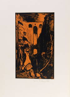 Brangwyn (Frank) & Walter Shaw Sparrow., A Book of: Brangwyn (Frank) & Walter Shaw Sparrow. A Book of Bridges, number 66 of 75 large paper copies with an original lithograph signed by Brangwyn, tipped-in colour plates and black & white illustrations by