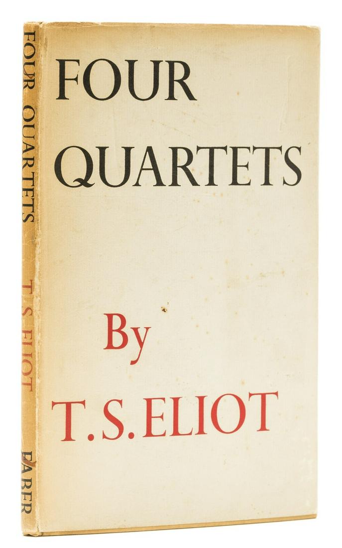 Eliot (T.S.) Four Quartets, first English edition, card (1 of 2)