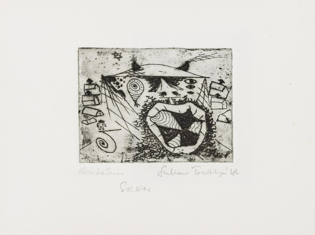 Piper (John) & others.- Cunard (Nancy) & others. Salvo: Piper (John) & others.- Cunard (Nancy) & others. Salvo for Russia, [one of 100 copies], 4pp. letterpress poems, 10 etched/engraved plates by John Piper, John Banting, Julian Trevelyan, John Buckland W