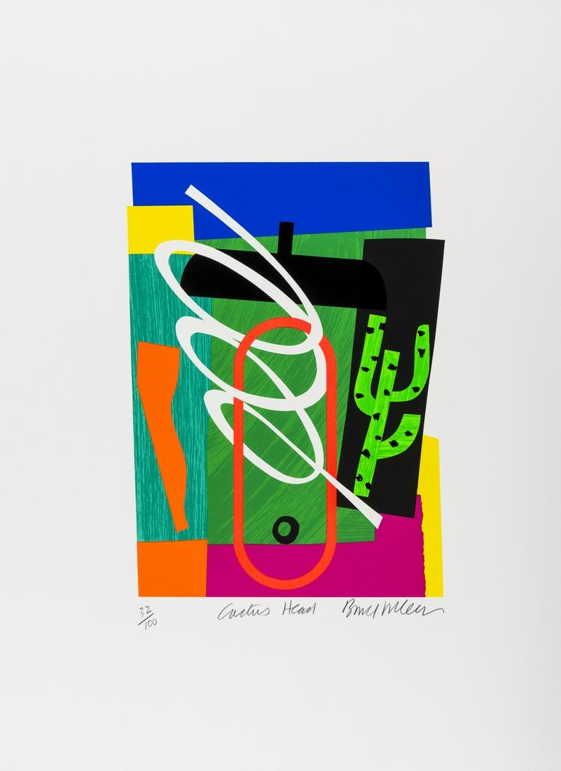 δ Bruce Mclean (b.1944) Cactus Head: δ Bruce Mclean (b.1944)Cactus HeadScreenprint in colours, 1996, signed and numbered from the edition of 100, from The Royal College of Art Centenary Year Portfolio of Prints, published by the Pri
