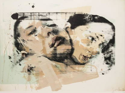 δ Jenny Saville (b. 1970) Separates: δ Jenny Saville (b. 1970)SeparatesLithograph printed in colours, 2001, signed and numbered from the edition of 100 in pencil, on Somerset Satin wove paper, the full sheet printed to the edges, 68