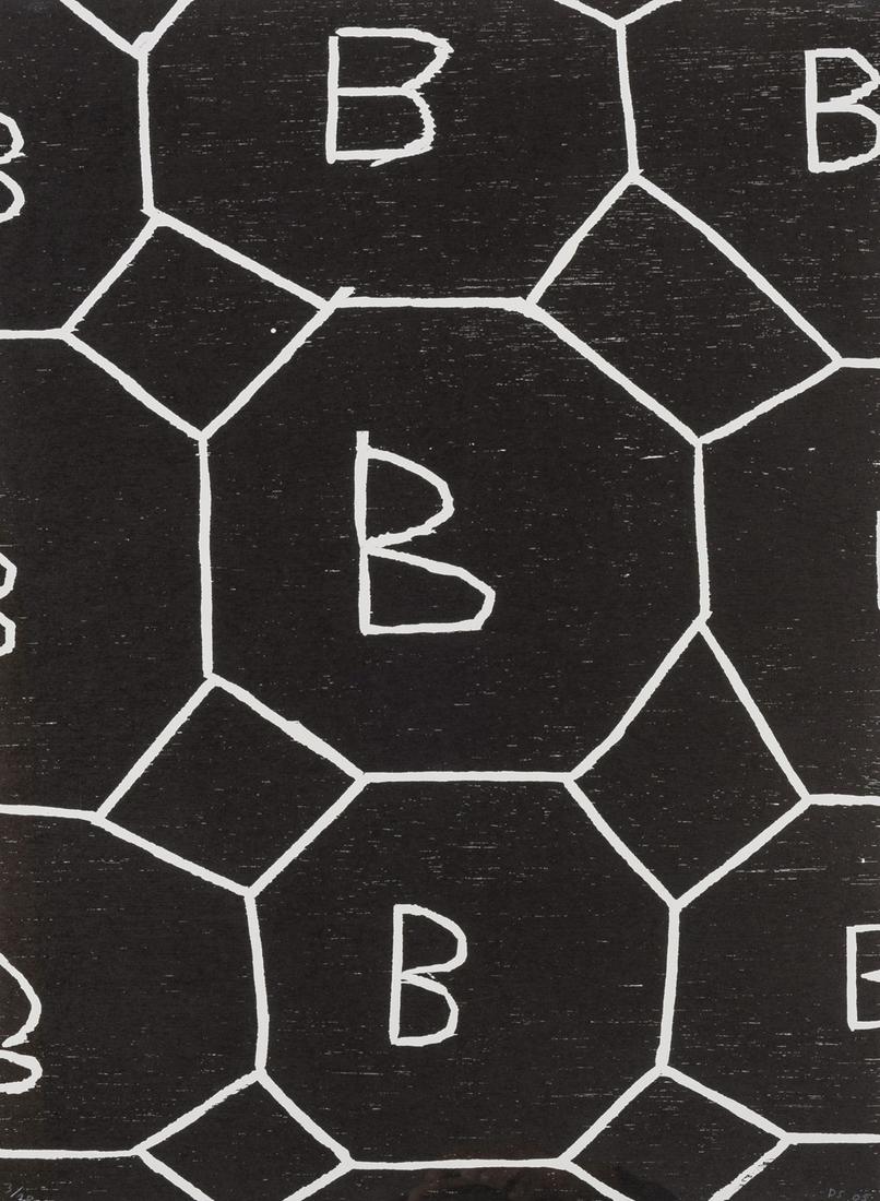 δ David Shrigley (b.1968) BBB...: δ David Shrigley (b.1968)BBB...Woodcut, 2005, signed and dated in pencil, the edition was 20, published by Galleri Nicolai Wallner, on wove paper, with full margins, 597 x 397mm (23 1/2 x 15 3/4i