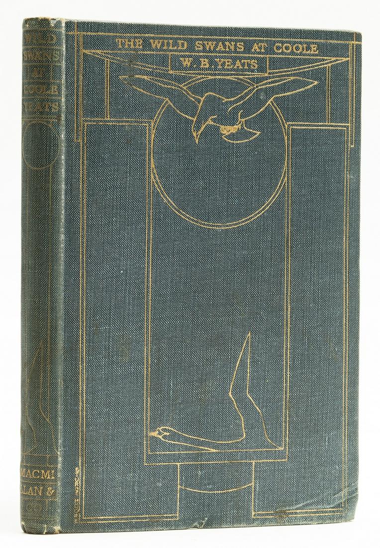Yeats (William Butler) The Wild Swans at Coole, first: Yeats (William Butler) The Wild Swans at Coole, first English edition, "Presentation Copy" blindstamp to title, Robert Lynd's copy with his ink ownership inscription to endpaper, original cloth, spine