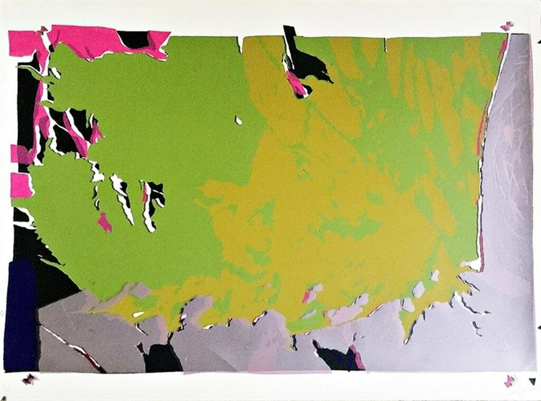 Larry Poons (b.1937) Untitled: Larry Poons (b.1937)UntitledScreenprint in colours, 1971, signed and numbered from the edition of 150 in pencil, from the portfolio Conspiracy: The Artist as Witness, published by David G. Godine Publ