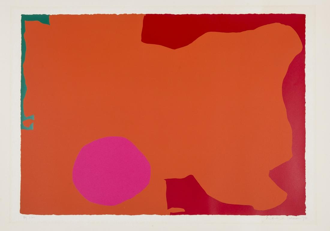 δ Patrick Heron (1920-1999) Magenta Disc & Red: δ Patrick Heron (1920-1999)Magenta Disc & Red Edge: April 1970Screenprint in colours, 1970, signed and dated in pencil, numbered from the edition of 100, published by Waddington Graphics, London,