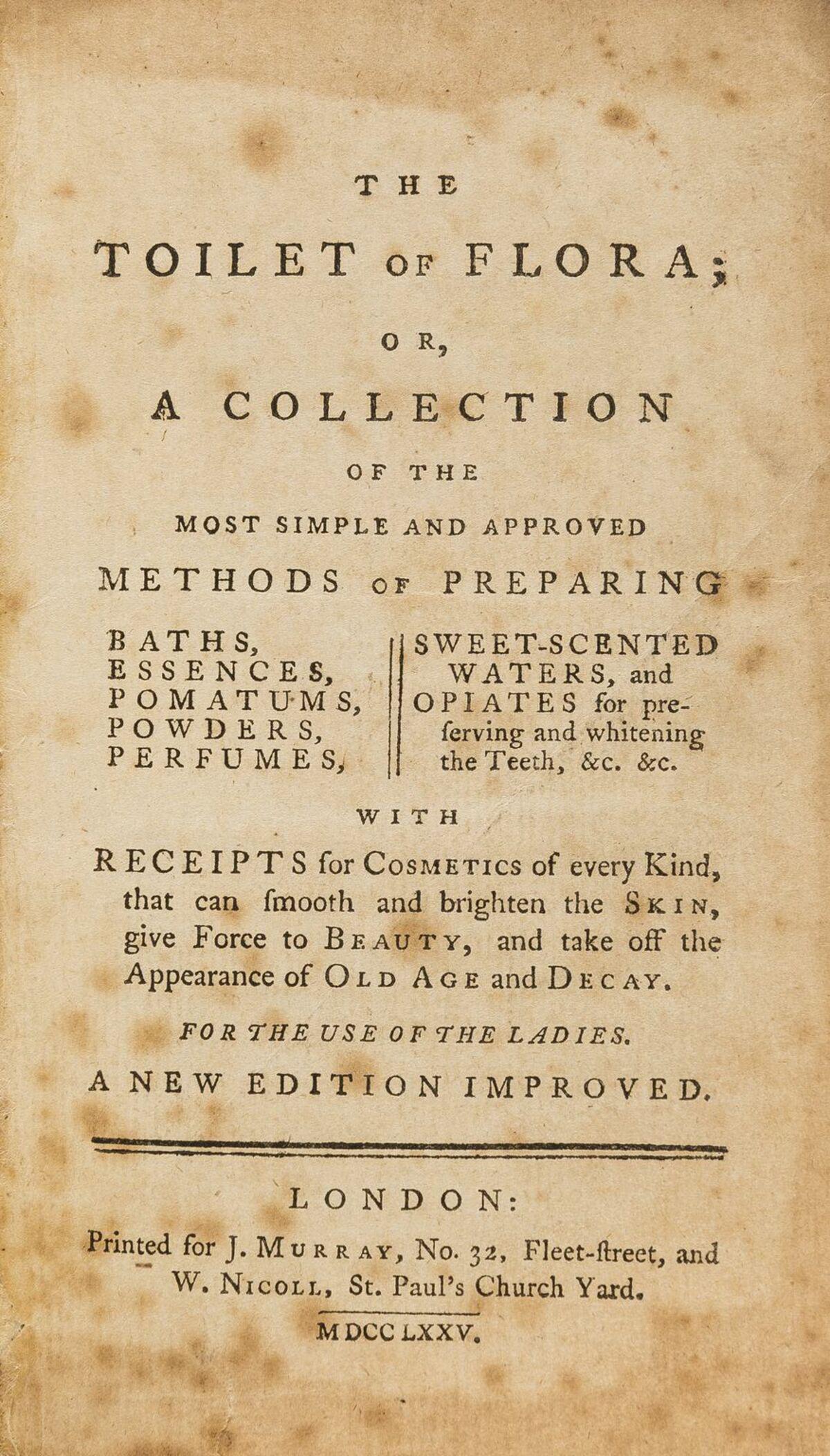 Perfumes & Cosmetics.- Buc'hoz (Pierre-Joseph) The (1 of 1)