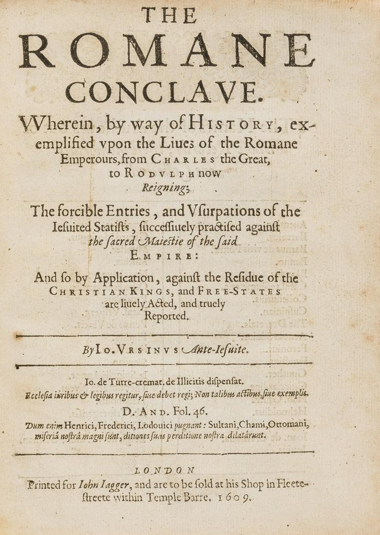 Beringer (Joachim), "Ursinus". The Romane conclaue. (1 of 1)