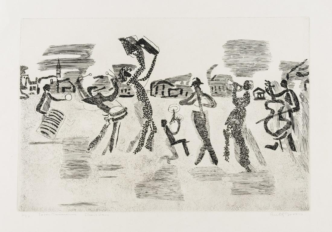 δ Anthony Gross (1905-1984)  Charivari, Brawl and (1 of 2)