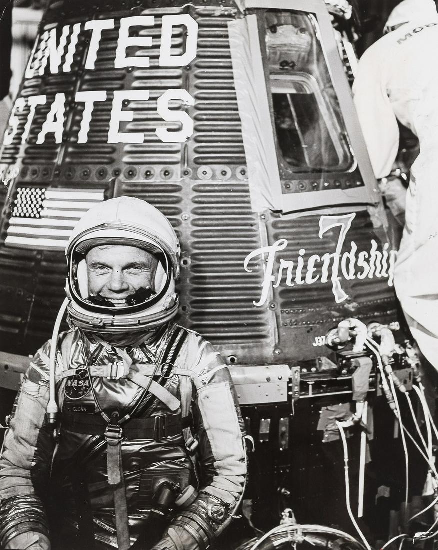 John Glenn undergoes pre-flight tests, 1962, 6 vintage (1 of 2)