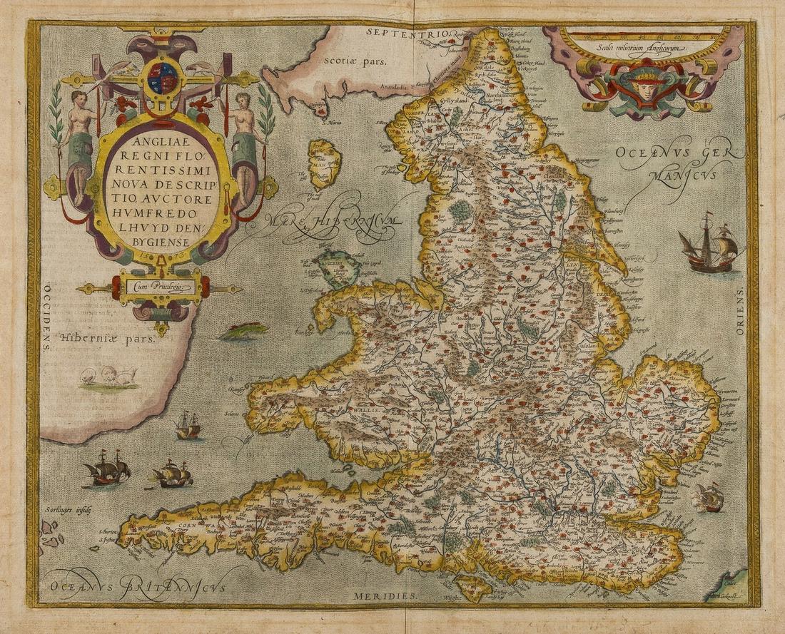 England and Wales.- Ortelius (Abraham) Angliae Regni (1 of 1)