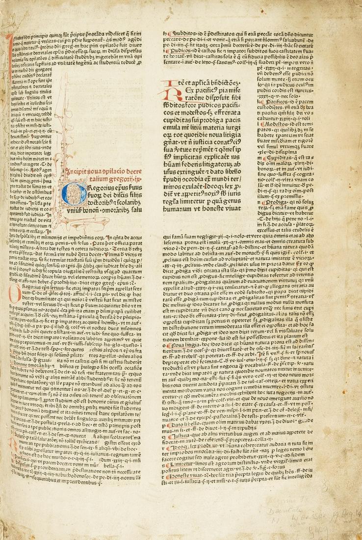 Gregorius IX. Decretales, with gloss of Bernardus (1 of 1)