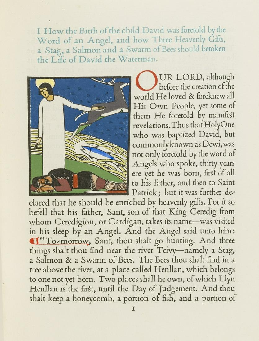 Gregynog Press.- Life of Saint David (The), one of 175 (1 of 1)