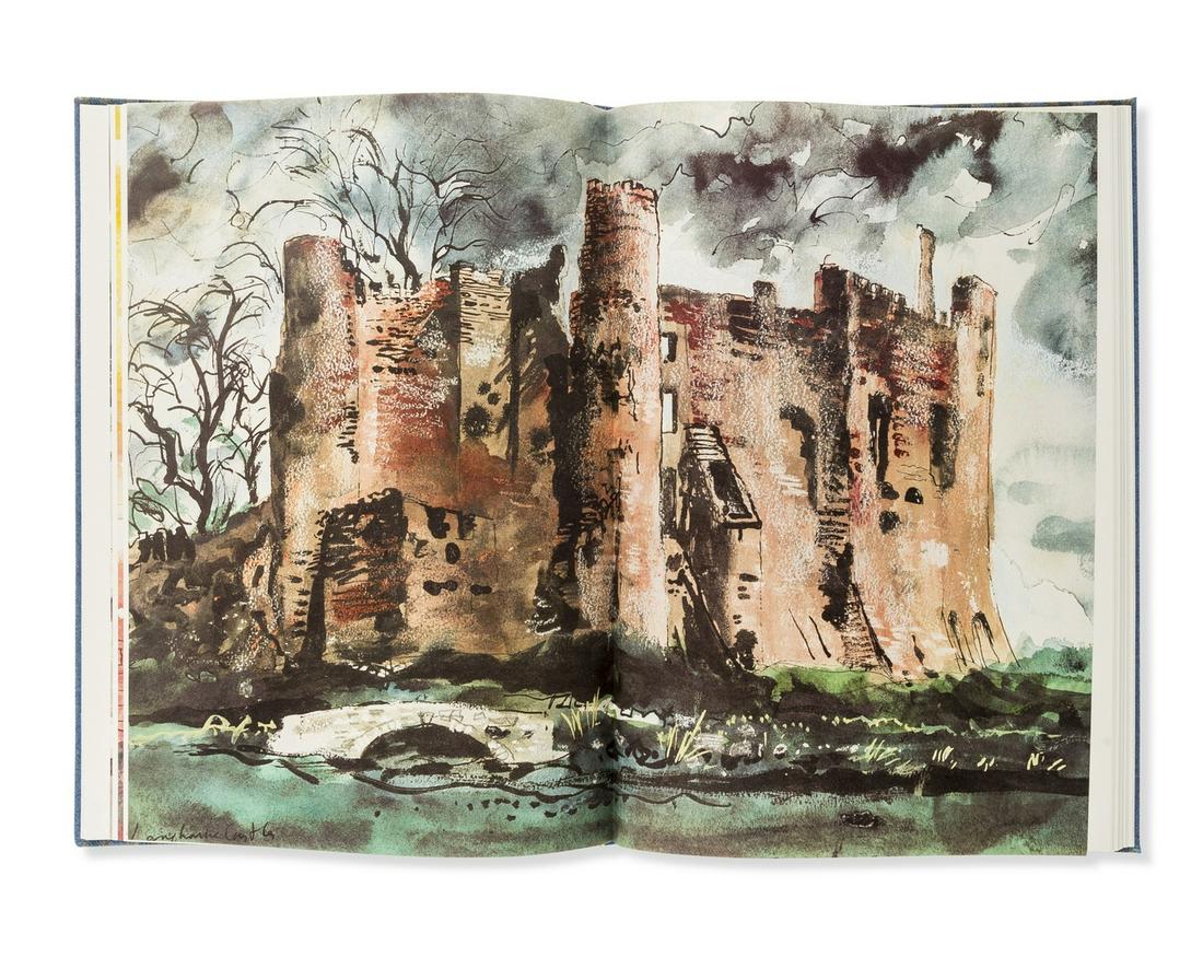 Gwasg Gregynog.- Thomas (Dylan) Deaths and Entrances,: Gwasg Gregynog.- Thomas (Dylan) Deaths and Entrances, edited by Walford Davies, number 241 of 268 copies, double-page colour offset lithographs by John Piper, original morocco-backed striped cloth, sl