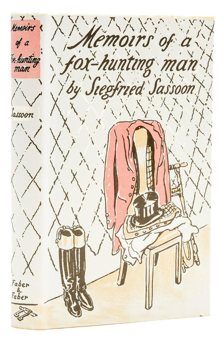 Sassoon (Siegfried) Memoirs of a Fox-Hunting Man,: Sassoon (Siegfried) Memoirs of a Fox-Hunting Man, number 13 of 300 copies signed by the author and illustrator, 7 plates, illustrations, endpapers and jacket design by William Nicholson, light spottin