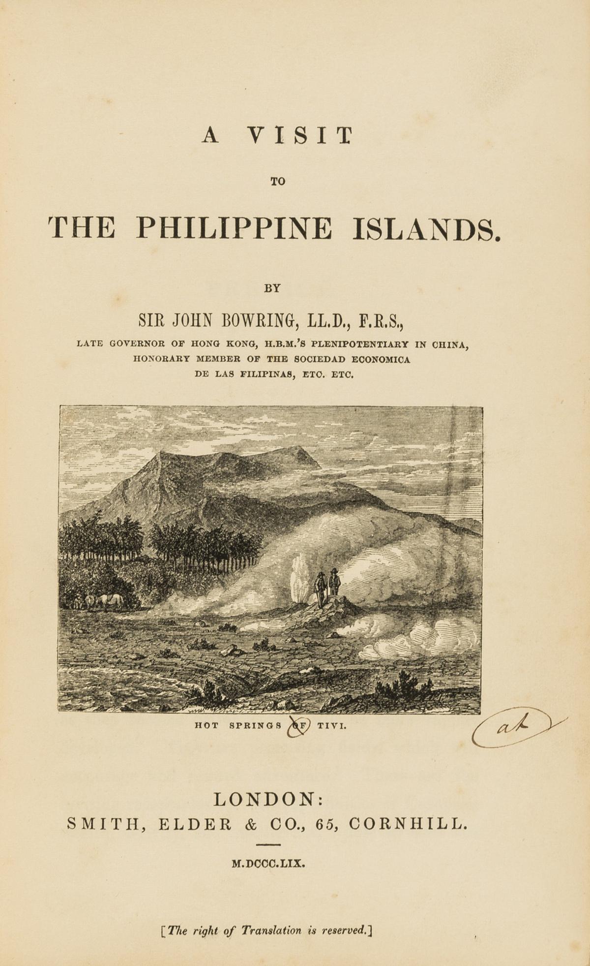 South East Asia.- Bowring (Sir John) A Visit to the (1 of 1)