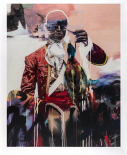 δ Conor Harrington (b.1980) Modern Monarchy: δ Conor Harrington (b.1980)Modern MonarchyDigital pigment print with gold leaf and screenprinted glaze, 2012, signed in pencil, numbered from the edition of 125, published by Lazarides Gallery, L