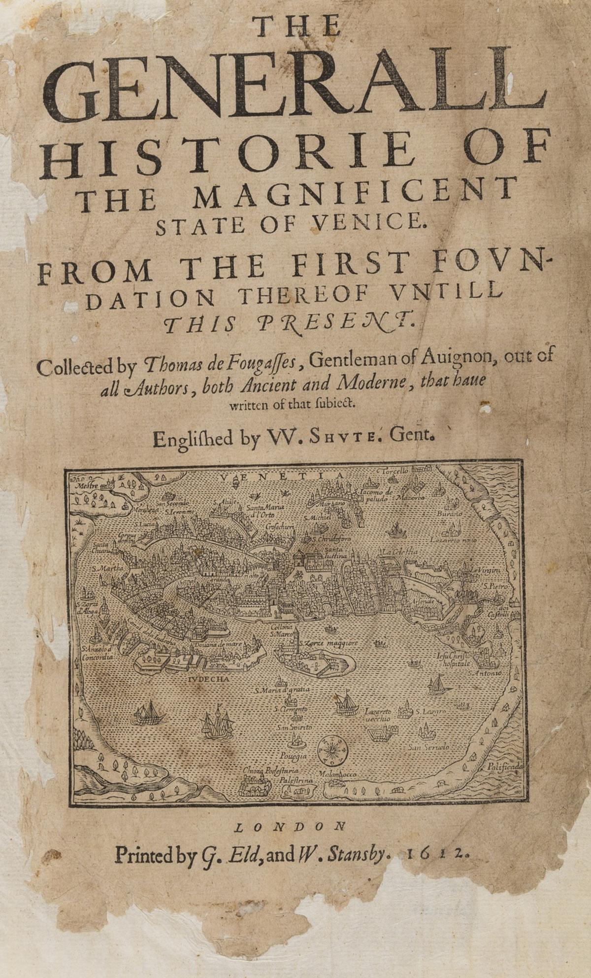 Venice.- Fougasses (Thomas de) The Generall Historie of (1 of 1)