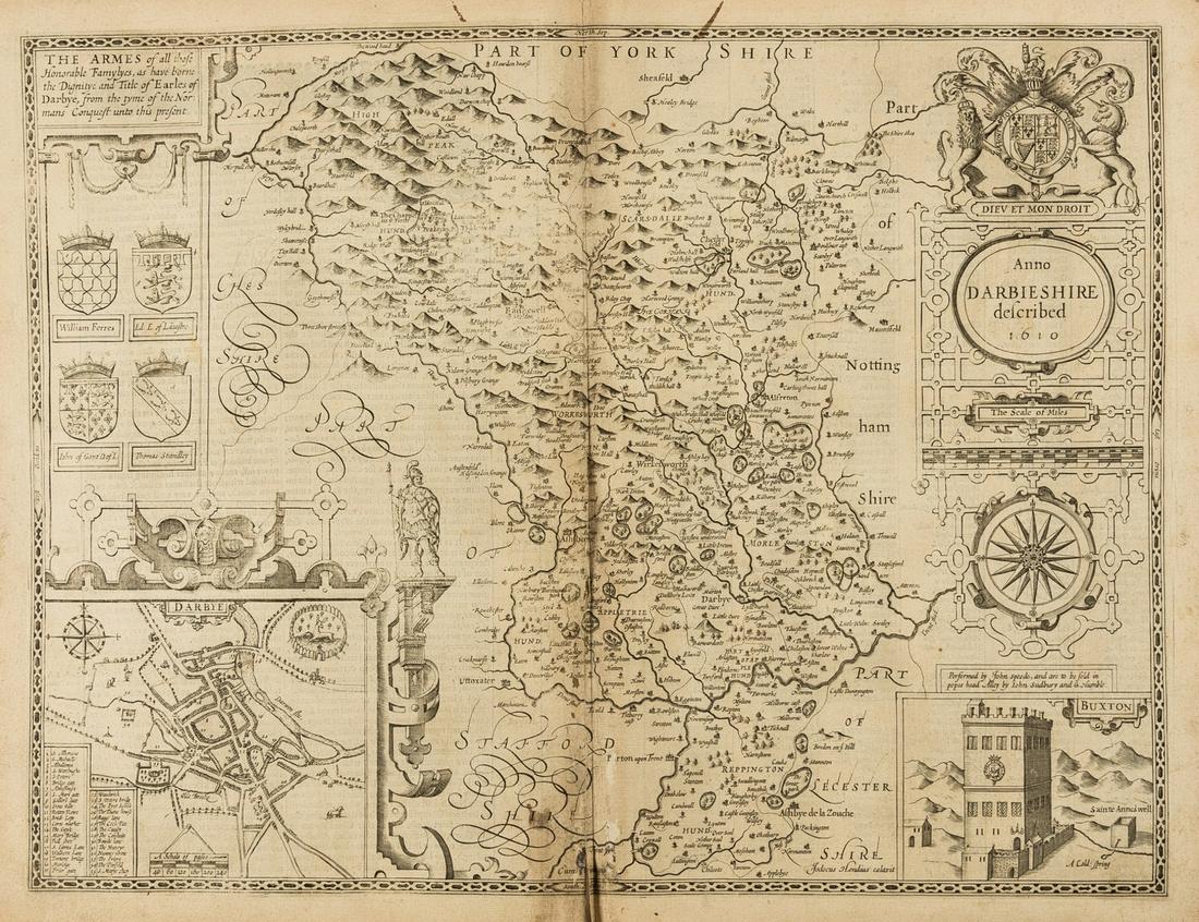 English county maps.- Northern England.- Speed (John) (1 of 1)