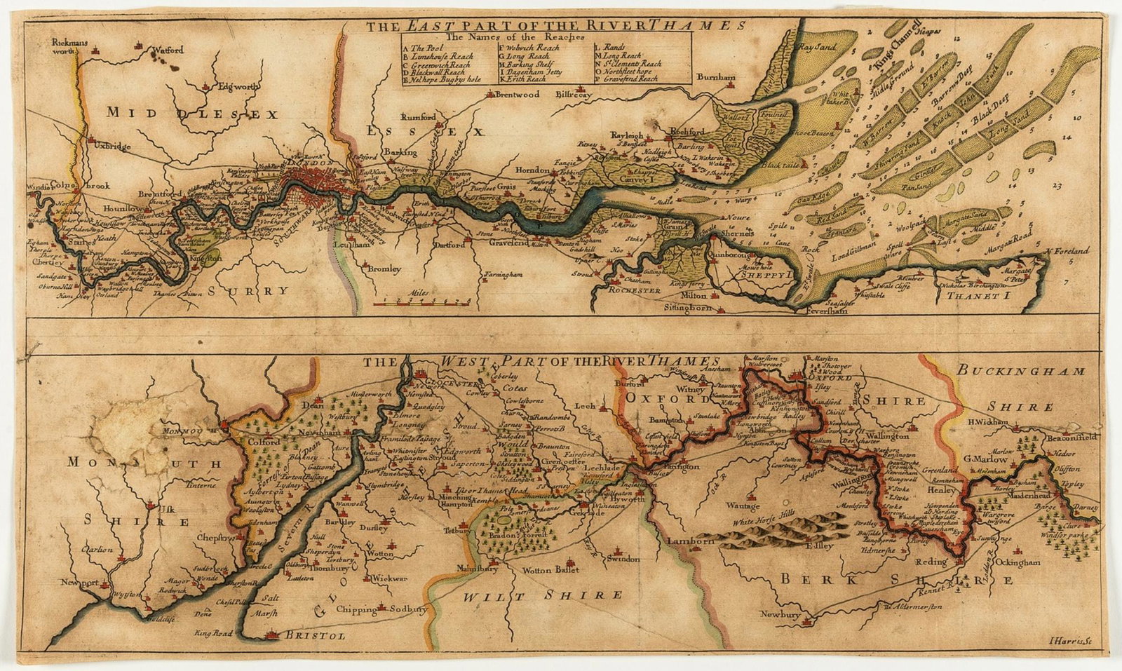 London and River Thames.- Harris (John) The East Part (1 of 1)