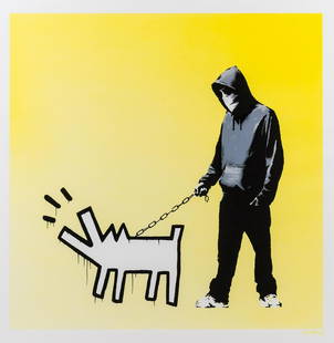 δ Banksy (b. 1974) Choose Your Weapon (Yellow) (Signed): δ Banksy (b. 1974) Choose Your Weapon (Yellow) (Signed) Screenprint in colours, 2010, signed in yellow coloured pencil, numbered from the edition of 25 in pencil, printed and published by