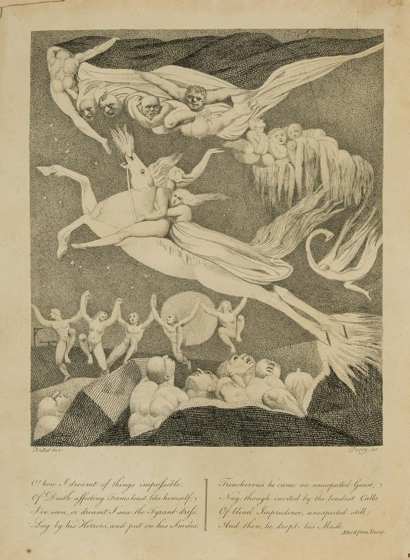 Blake (William).- Bürger (Gottfried August) Leonora. A Tale, translated by J. T. Stanley,: Blake (William).- Bürger (Gottfried August) Leonora. A Tale, two parts in one, lacking half-title, frontispiece and two vignettes engraved by Perry after William Blake, further engraved plate aft