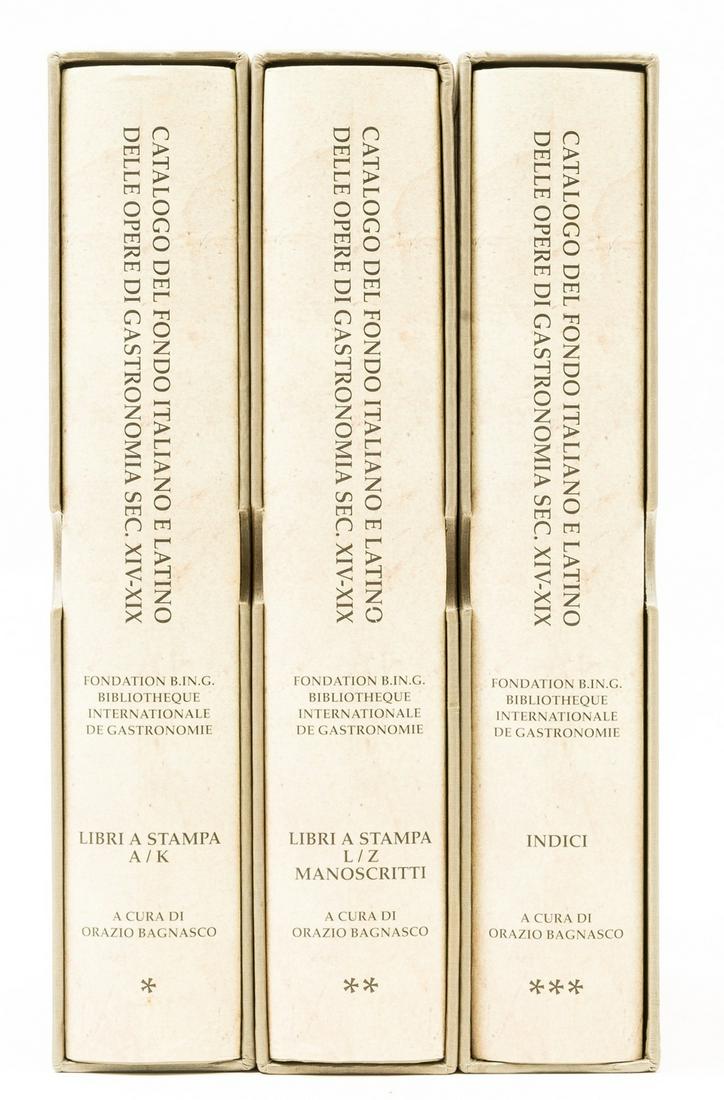 Bagnasco (Orazio) Catalogo del fondo Italiano e Latino delle opere di Gastronomia (sec. XIV-XIX), 3 (1 of 1)