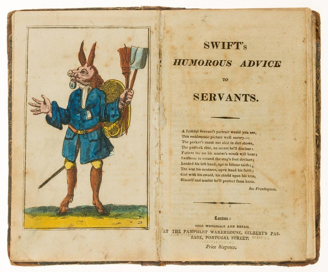 Chapbook.- Servants.- Swift (Jonathan) Swift's Humorous Advice to Servants, rare, [Hamblin & (1 of 1)