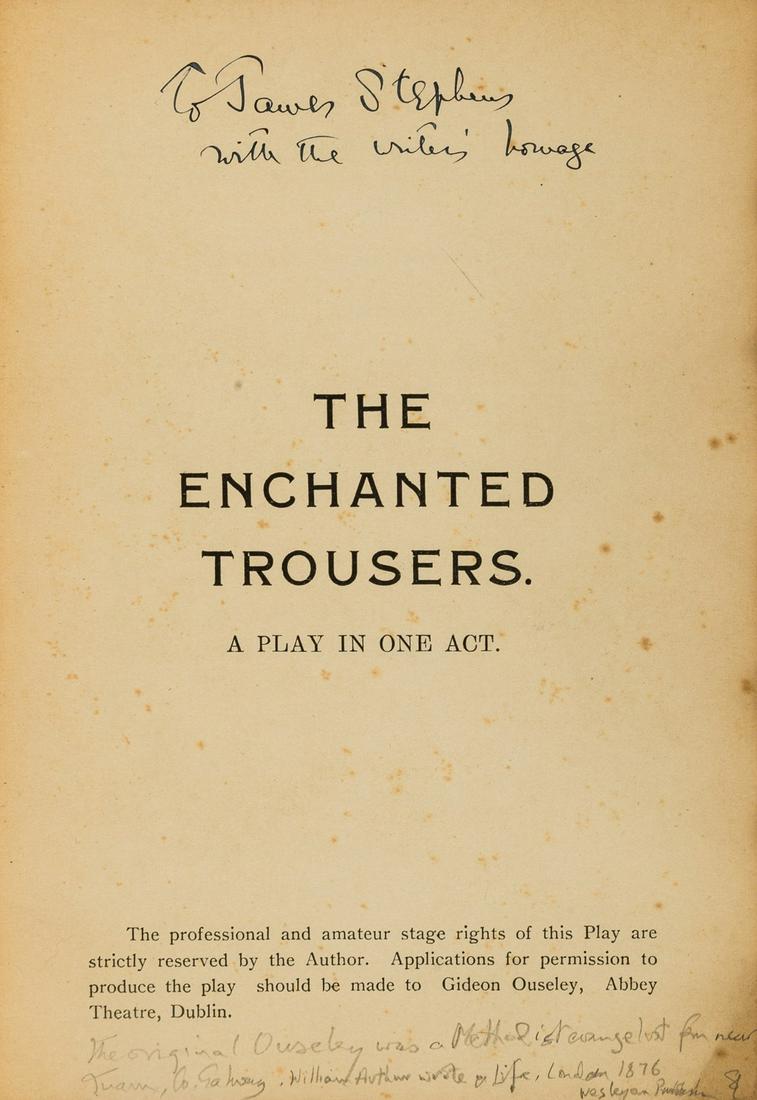 [Gogarty (Oliver St. John)], "Gideon Ouseley". The Enchanted Trousers, first edition, presentation (1 of 1)