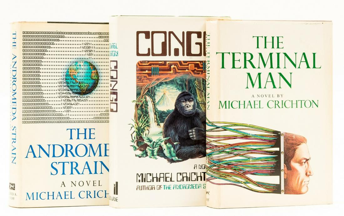 Crichton (Michael) The Andromeda Strain, first edition, New York, 1969; and 2 others by Crichton (3) (1 of 1)