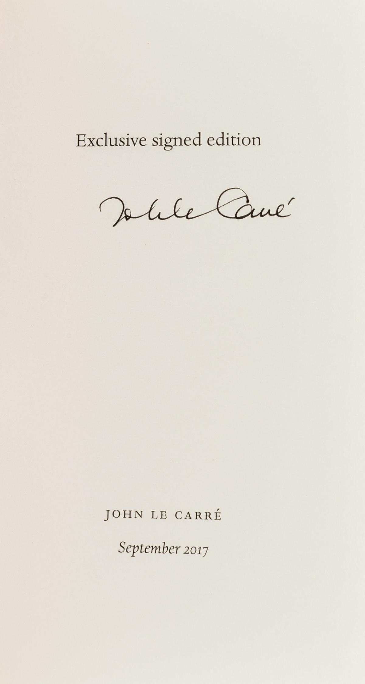 Le Carré (John) A Legacy of Spies [2 copies], first edition, signed by the author, 2017; and 4 (1 of 1)