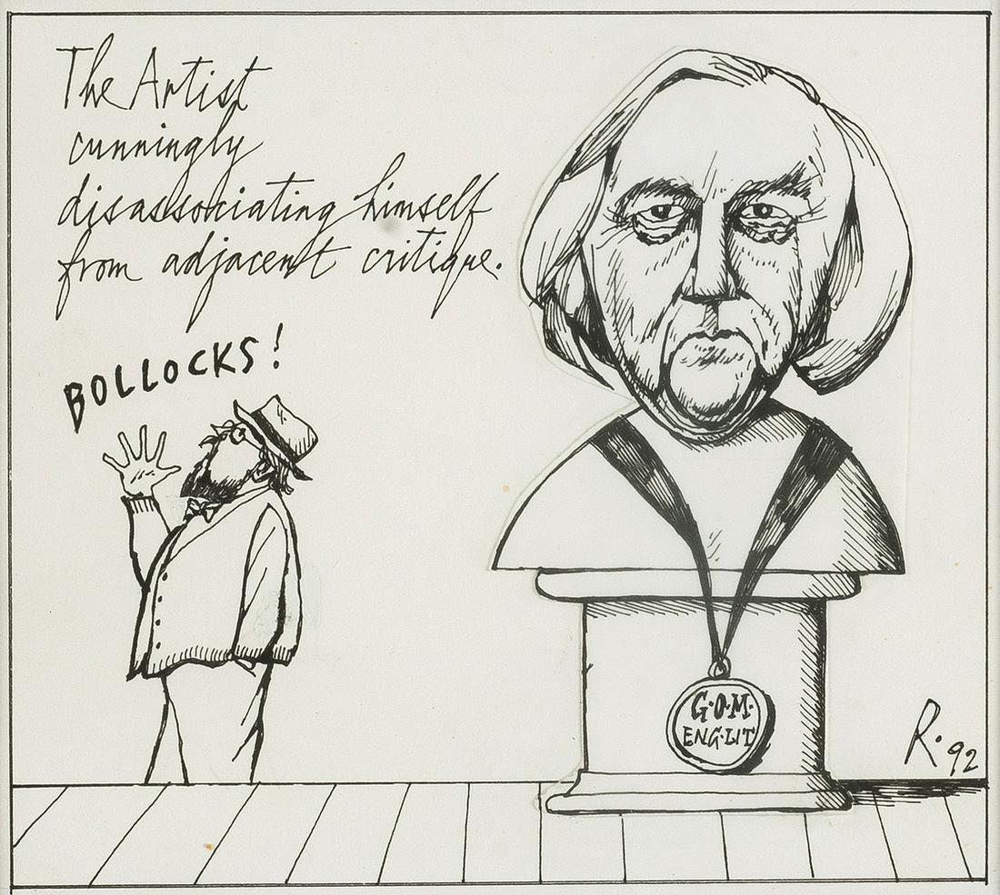 Rushton (William) Original sketch of Kingsley Amis, 1988; and another by the same (2) (1 of 2)