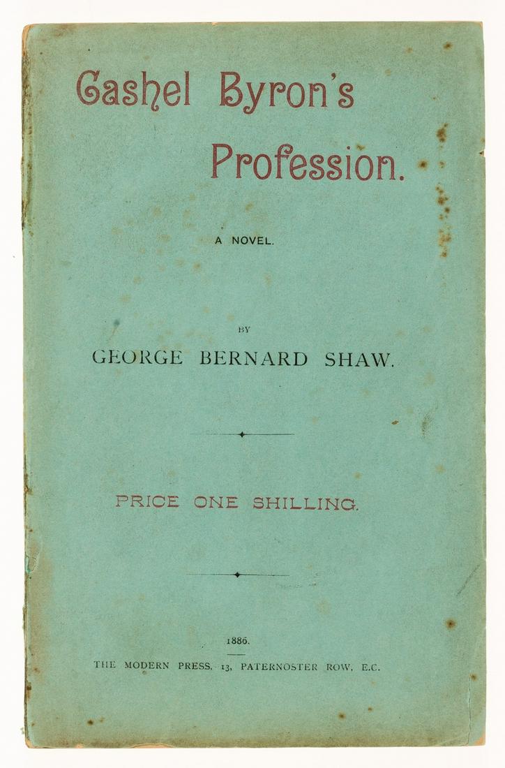 Shaw (George Bernard) Cashel Byron's Profession, first edition, 1886. (1 of 1)